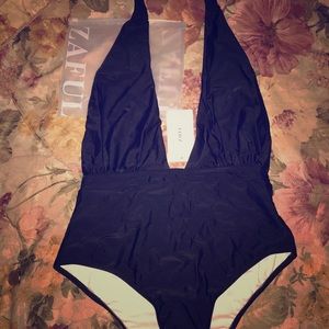 High waisted halter one piece!